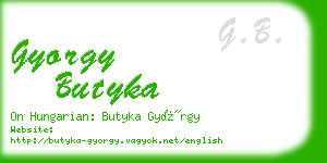 gyorgy butyka business card